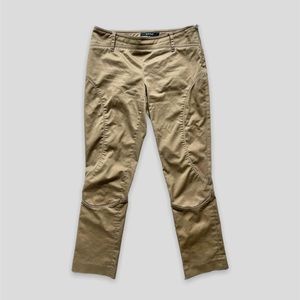 Gucci Khaki Sateen Mid Rise Riding Pants - X-Small/Small